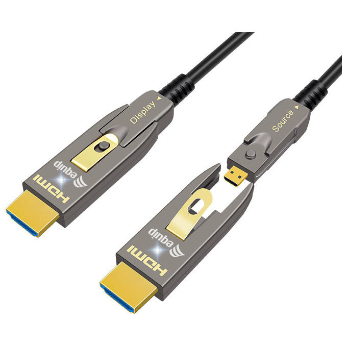 Equip 119411 Cavo HDMI 2.0 AOC Detachable Type A Type D 10 m 4K 60Hz 18 Gbps colore Nero