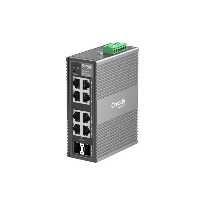 TP - Link Omada IES208G, Switch di Rete Gestito, 8 Porte Gigabit, Montaggio a Parete e su Guida DIN - Yeppon