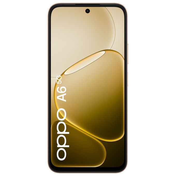 Oppo, Smartphone A6 5G, 6.75 pollici, 6GB RAM, 256GB, Doppia Fotocamera 50MP, Oro