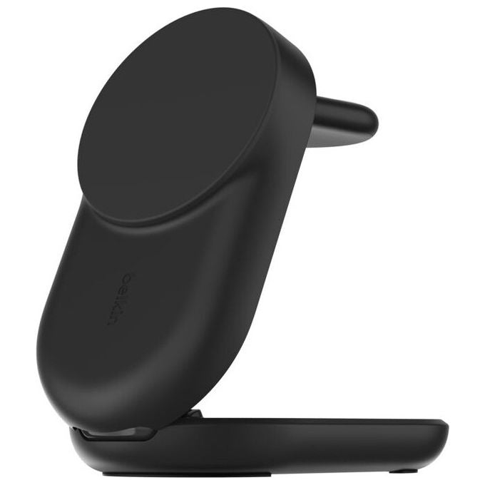 Belkin, Caricatore Wireless Magnetico Qi2, 25W, 3 in 1, Nero, Ricarica Rapida, USB-C