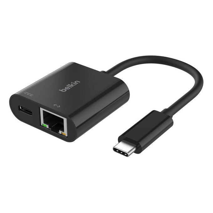 Belkin, Adattatore USB - C, Ethernet, Ricarica 100W, Nero, INC019BTBK - Yeppon