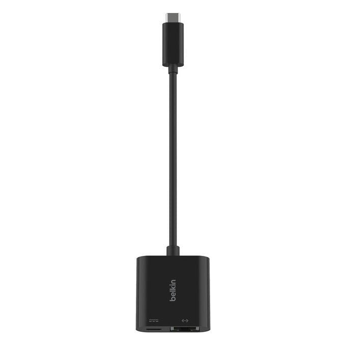 Belkin, Adattatore USB - C, Ethernet, Ricarica 100W, Nero, INC019BTBK - Yeppon
