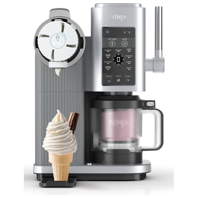 Ninja Creami NC701EU - Gelatiera Swirl 13 Programmi, 2 Vasetti, 800W, Grigio Platino - Yeppon