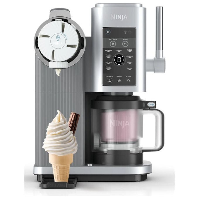 Ninja Creami NC701EU - Gelatiera Swirl 13 Programmi, 2 Vasetti, 800W, Grigio Platino - Yeppon
