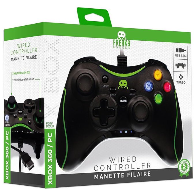 Freaks And Geeks, Controller Wired Nero V2, Per PC - Yeppon