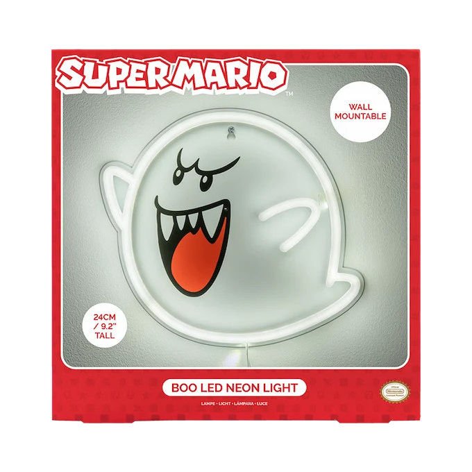 Super Mario, Luce Led da Parete Boo, Montabile - Yeppon