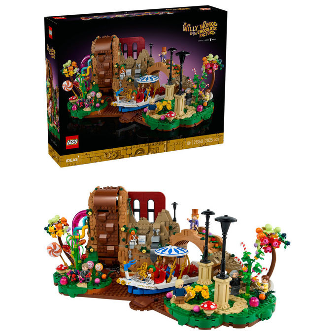 Lego, Ideas Willy Wonka e la Fabbrica di Cioccolato, 2025 Pezzi, 9 Minifigure