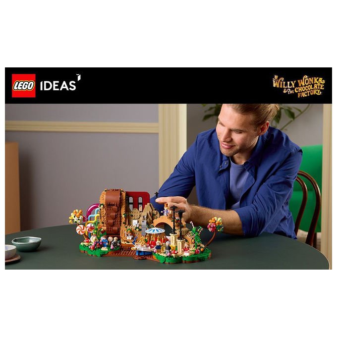 Lego, Ideas Willy Wonka e la Fabbrica di Cioccolato, 2025 Pezzi, 9 Minifigure