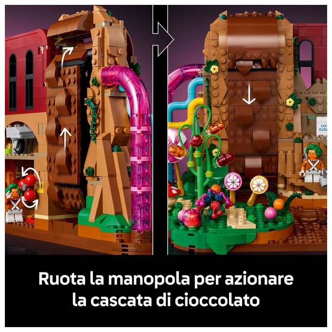Lego, Ideas Willy Wonka e la Fabbrica di Cioccolato, 2025 Pezzi, 9 Minifigure