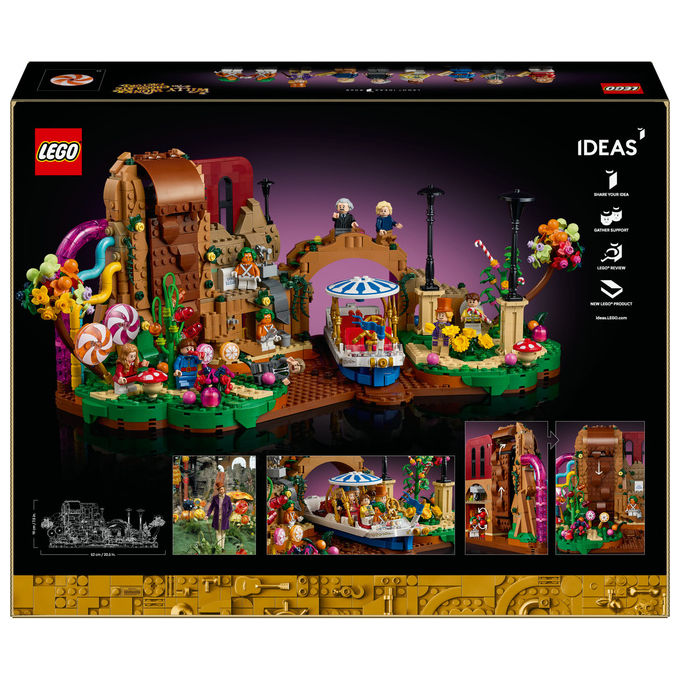 Lego, Ideas Willy Wonka e la Fabbrica di Cioccolato, 2025 Pezzi, 9 Minifigure