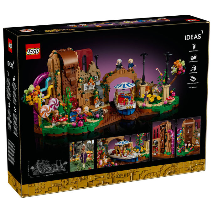 Lego, Ideas Willy Wonka e la Fabbrica di Cioccolato, 2025 Pezzi, 9 Minifigure