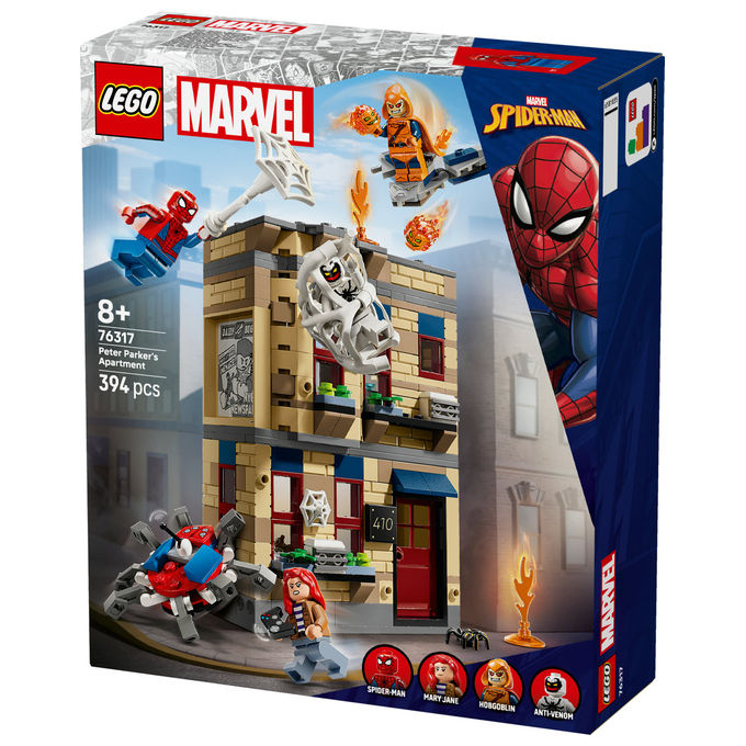 Lego, Appartamento di Peter Parker 76317, Set Costruzioni Marvel Spider-Man, 394 Pezzi