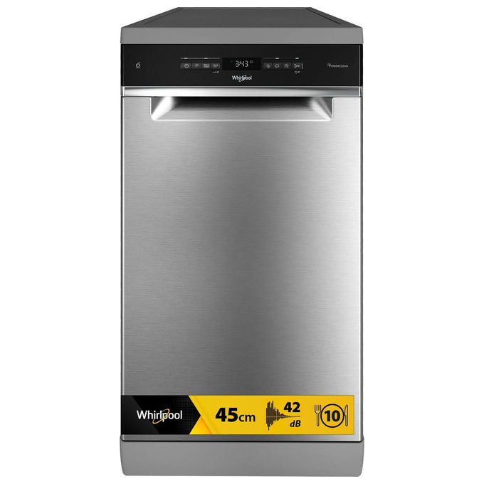 Whirlpool WH6FB10BS7A0X Lavastoviglie a Libera Installazione 10 Coperti Slim Inox
