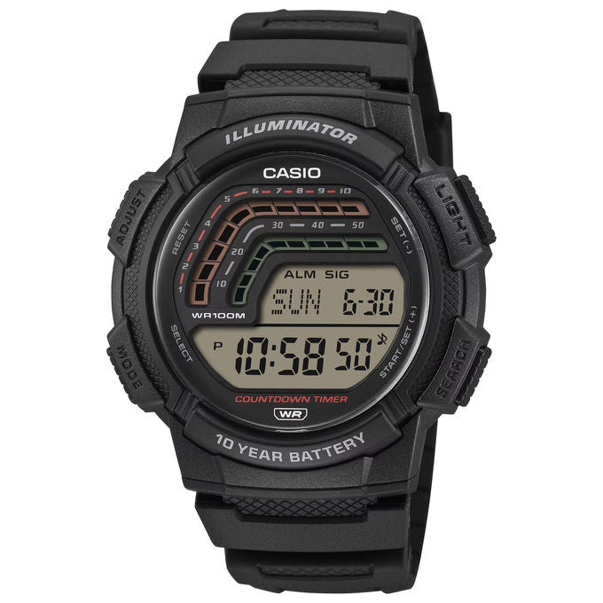 Casio, Orologio digitale unisex, Nero, Collezione Casio, WS-1800-1AVEF