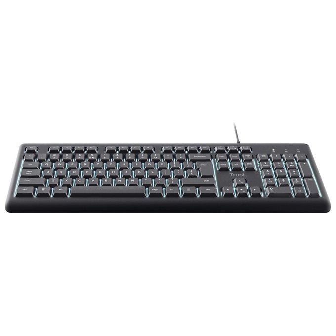 Trust Primo, Tastiera USB QWERTY, Illuminata, Italiana, Nera