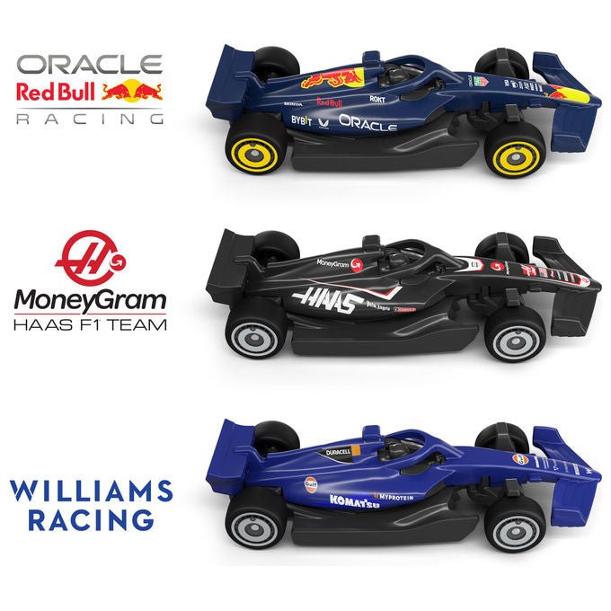 Hot Wheels, Racing Formula 1 Grand Prix Circuit, Pista da corsa con 3 veicoli