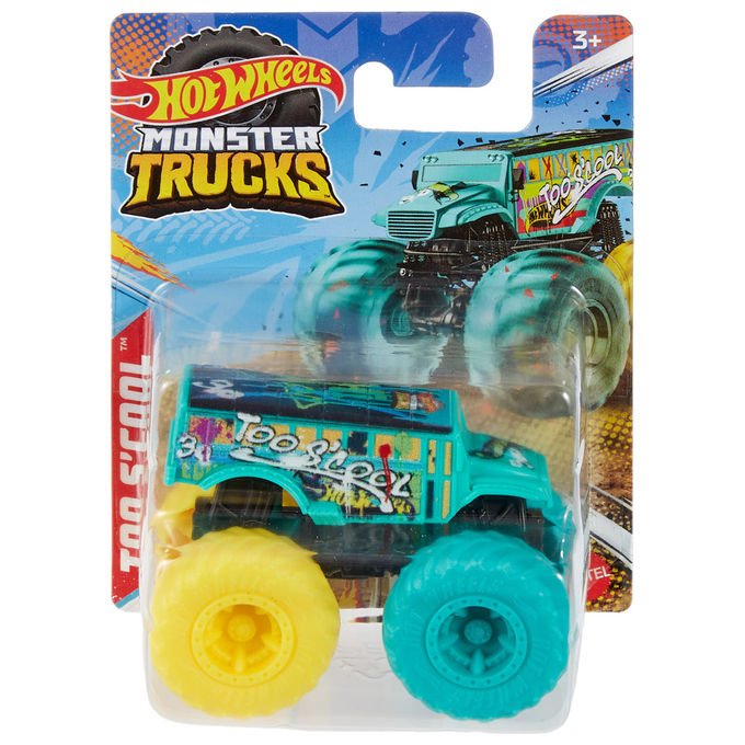 Hot Wheels, Monster Trucks, Veicolo Giocattolo, Multicolore, Scala 1:70, HTP25 - Yeppon