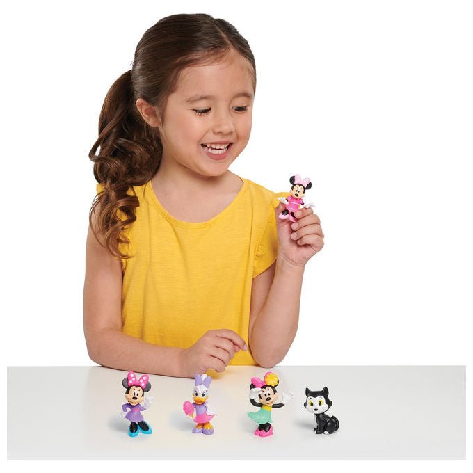 Just Play 88044 Mini Personaggi Minni Disney Junior Set 5 Figure da Collezione Minnie's Bow-Toons 3 anni+