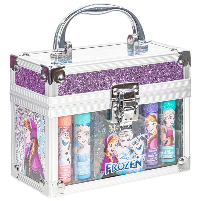Townley Girl, Frozen, Set 4 Burrocacao Idratanti, Custodia Mini Treno, Idea Regalo