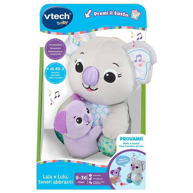 VTech, Lala e Lulu Teneri Abbracci, Koala Interattivi, +100 Frasi e Canzoni, 9-36 Mesi