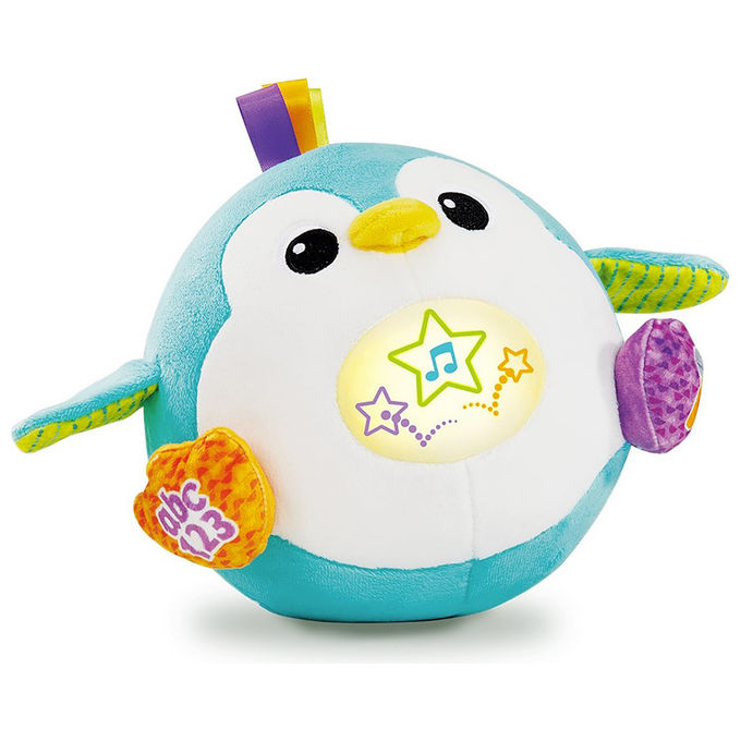 VTech, Fiocco Pinguino Interattivo, Peluche con Suoni, Ripete Voce, Rimbalza, Italiano, 1-5 Anni