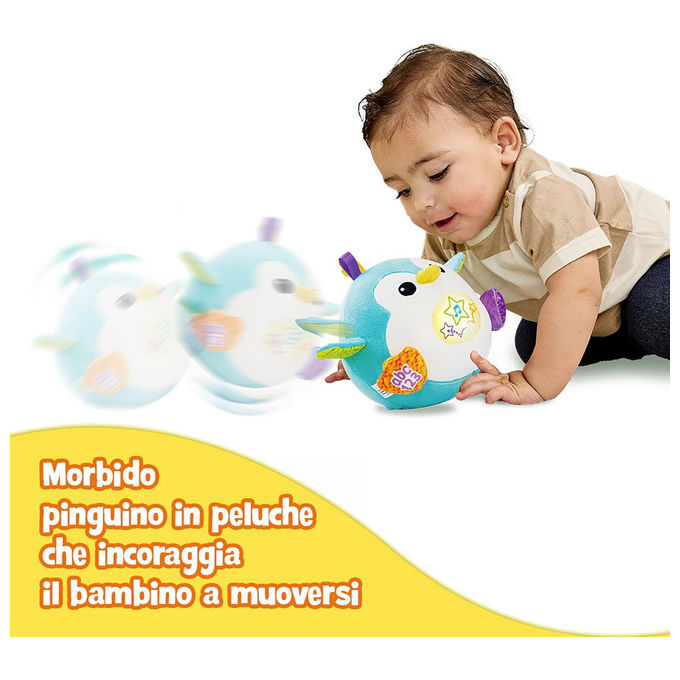 VTech, Fiocco Pinguino Interattivo, Peluche con Suoni, Ripete Voce, Rimbalza, Italiano, 1-5 Anni