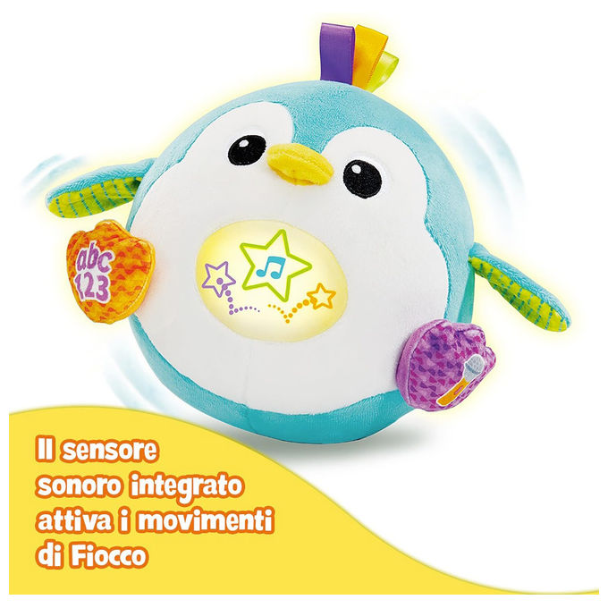 VTech, Fiocco Pinguino Interattivo, Peluche con Suoni, Ripete Voce, Rimbalza, Italiano, 1-5 Anni
