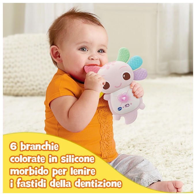 VTech, Axel Tenero Massaggiagengive Interattivo, Luci e Melodie, Morbido Silicone, 3-24 Mesi