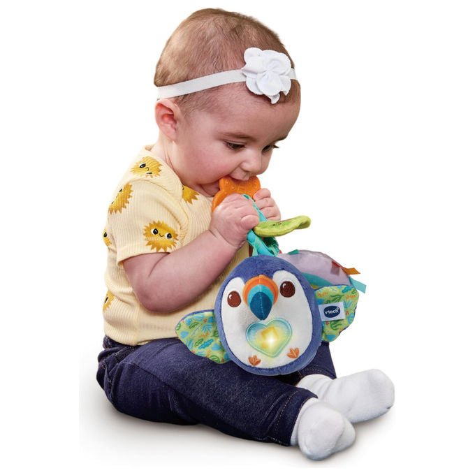 VTech, Tiki il Tucano, Anello Sensoriale, Gioco Neonato Musicale con Sonaglio e Massaggiagengive, 3-36 Mesi