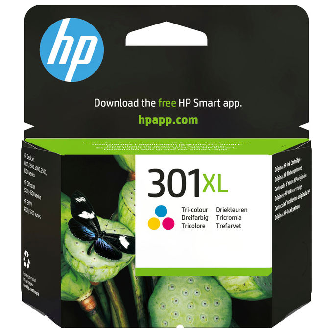 HP, Cartuccia Inchiostro 301XL, Tricromia, Alta Capacita'