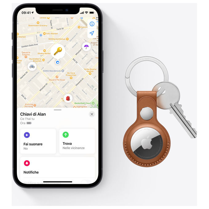 Apple, AirTag, Localizzatore Oggetti, Confezione da 4