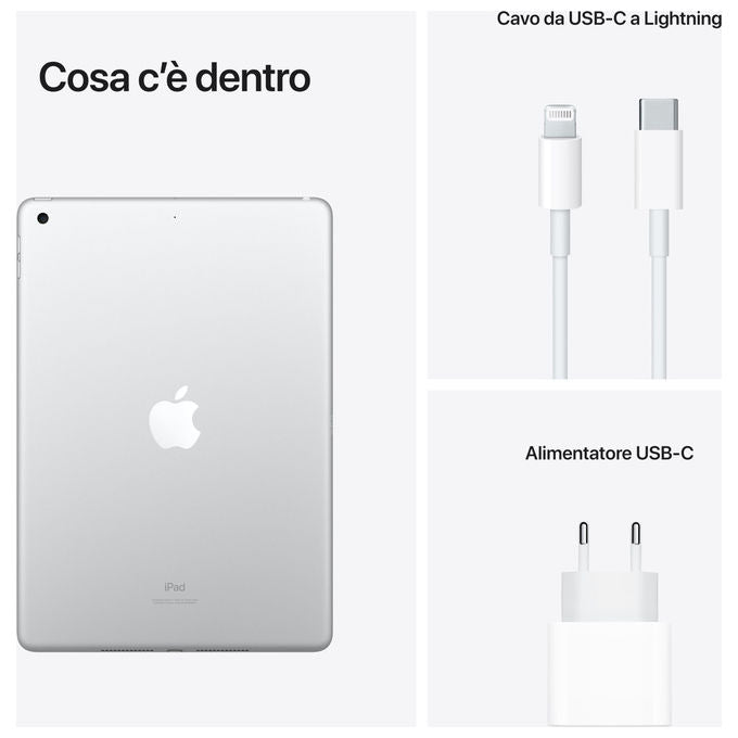 Apple, iPad, 10.2'' LED, 64GB, Wi-Fi, Argento