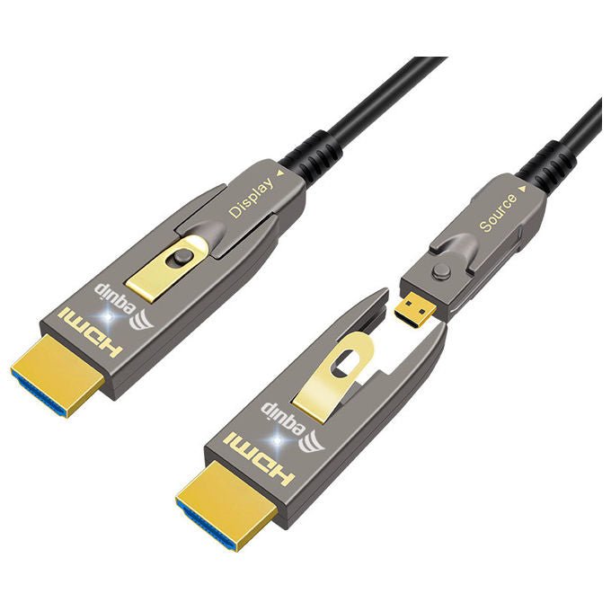 Equip, Cavo HDMI 2.0, 20 m, HDMI Type-A-HDMI Type-D, Nero