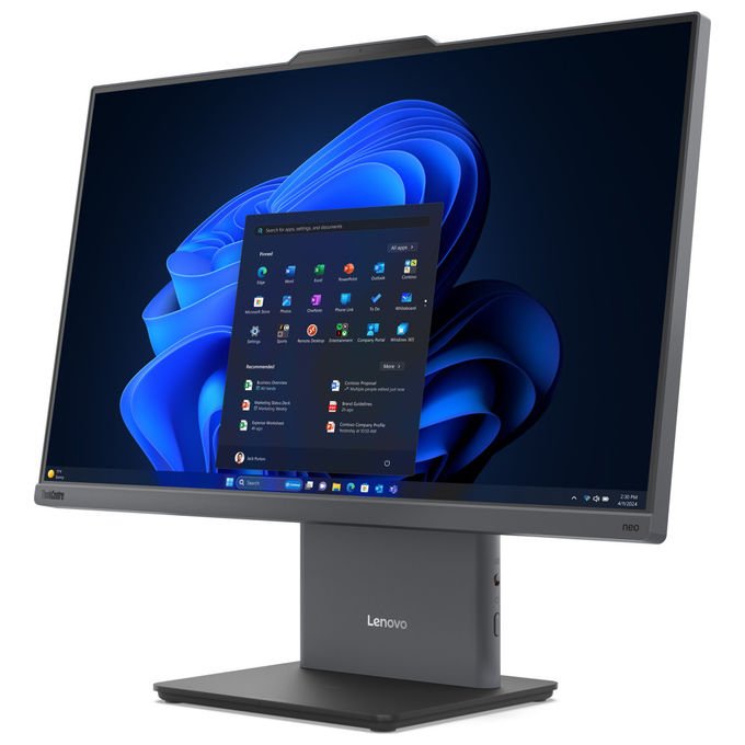 Lenovo 12SD002JIX ThinkCentre neo 50a 24 Gen 5 PC All-in-One 23.8'' Intel Core i5-13420H 8GB RAM 512GB SSD NVMe Windows 11 Pro colore Grigio