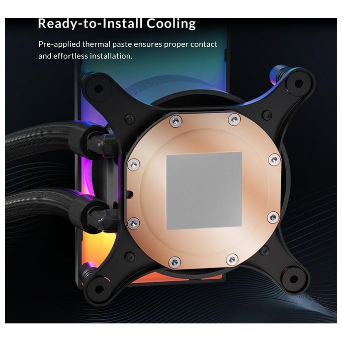 Antec, Vortex View 360, Raffreddamento a liquido AIO, Schermo IPS 5'', 3 Ventole PWM 120mm, RGB, Intel-AMD