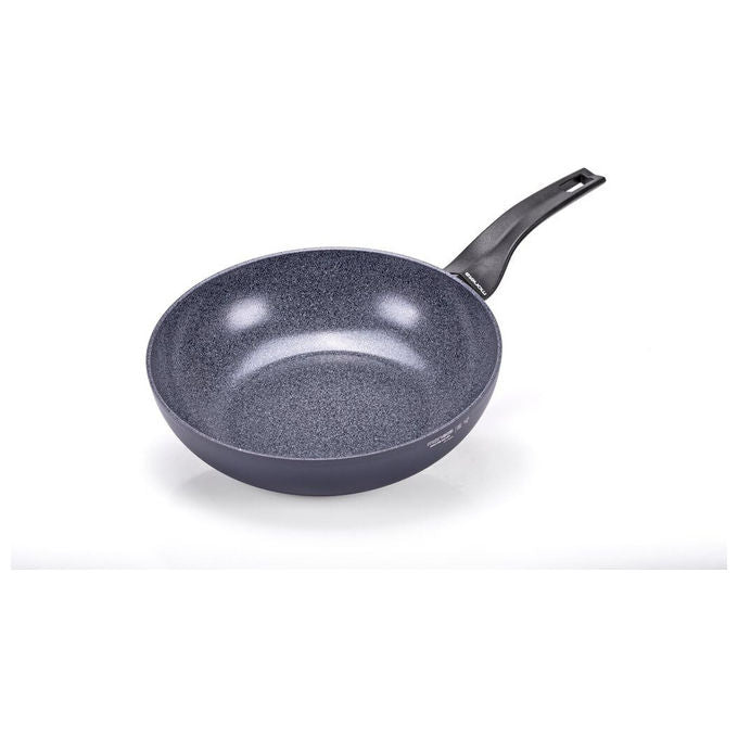 Moneta, Wok Minerva Finegres, 28cm, Rivestimento Naturale, Per Induzione, Made in Italy