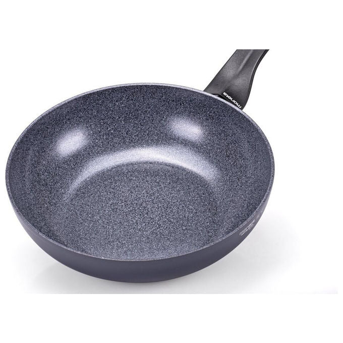 Moneta, Wok Minerva Finegres, 28cm, Rivestimento Naturale, Per Induzione, Made in Italy