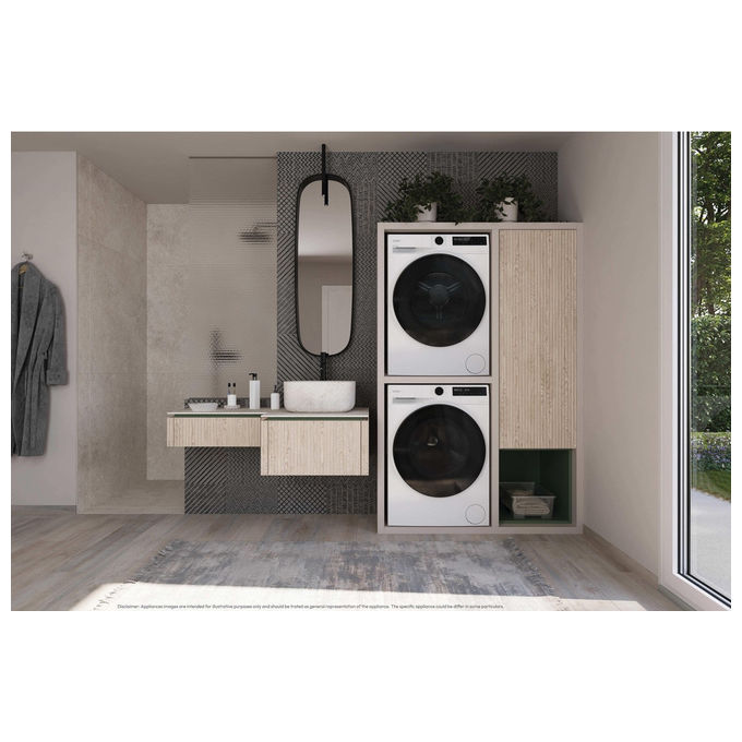 Candy, Asciugatrice Slim 8 Kg, Classe D, Bianco, Inverter, BPS 8N2BX-S
