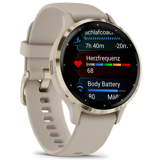 Garmin Venu 3S, Smartwatch, 41 mm, AMOLED, GPS, Oro, Grigio