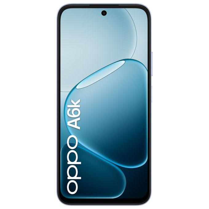 Oppo, Smartphone A6k AI, Doppia Fotocamera 13MP, Display 6.75'' 256GB, Crystal Blue