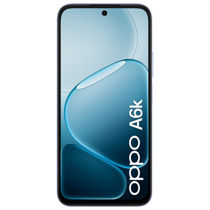 Oppo, Smartphone A6k AI, Doppia Fotocamera 13MP, Display 6.75'' 256GB, Crystal Blue