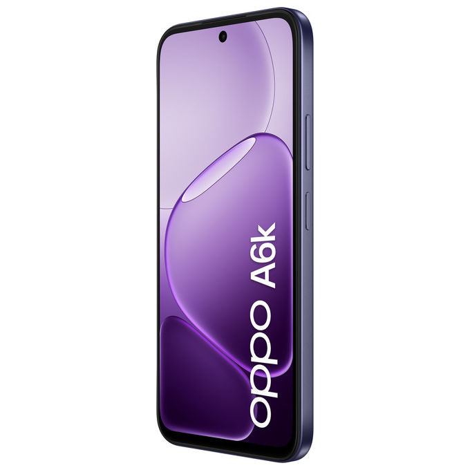 Oppo A6k, Smartphone, Doppia Fotocamera 13MP, Display 6.75'' 120Hz, 4GB RAM, 256GB, Nero