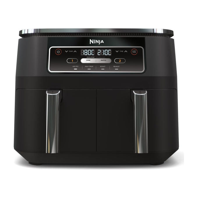 Ninja, Friggitrice ad Aria Calda Doppia, 7.6 Litri, 2400W, Nero - Yeppon