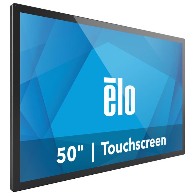 Elo, Monitor LCD 50 Pollici, Touchscreen 4K, Anti-attrito, 3840 x 2160, Nero