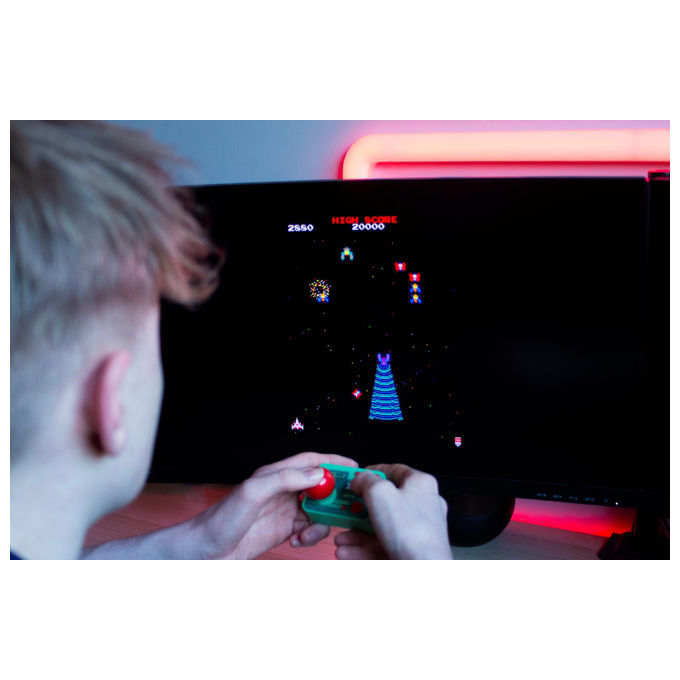 Fizz Creations, Galaga Plug and Play, Gioco TV con HDMI, Joystick Wireless
