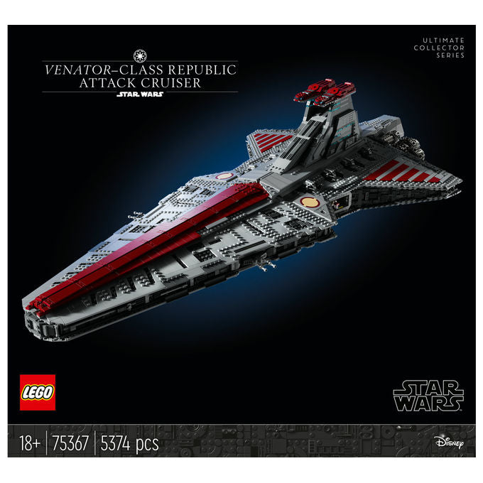 Lego, Star Wars Incrociatore d'attacco della Repubblica classe Venator 75367, Set da costruzione