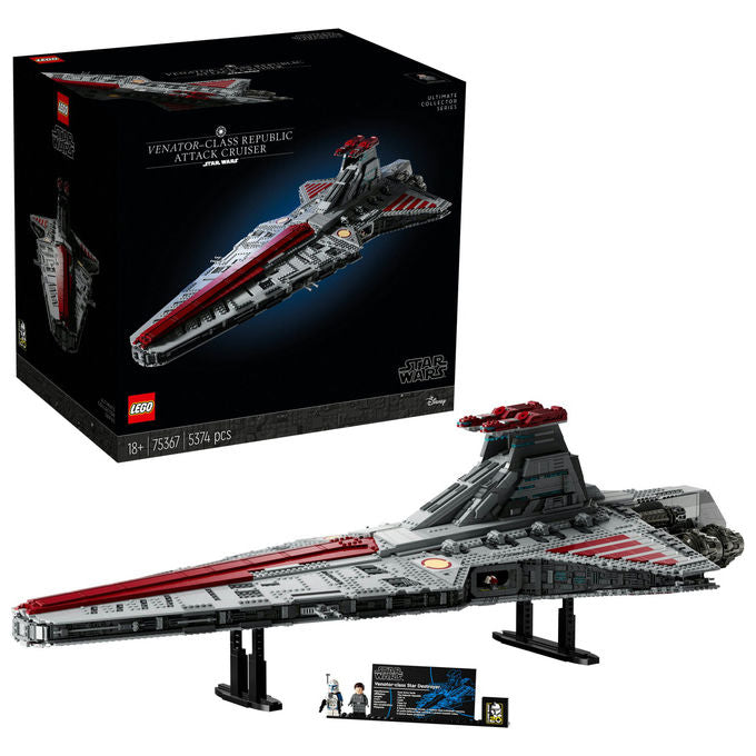 Lego, Star Wars Incrociatore d'attacco della Repubblica classe Venator 75367, Set da costruzione