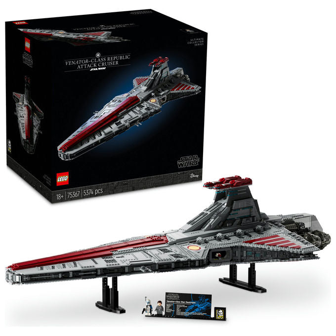Lego, Star Wars Incrociatore d'attacco della Repubblica classe Venator 75367, Set da costruzione