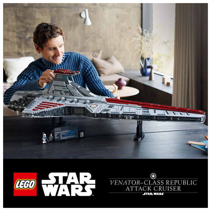 Lego, Star Wars Incrociatore d'attacco della Repubblica classe Venator 75367, Set da costruzione