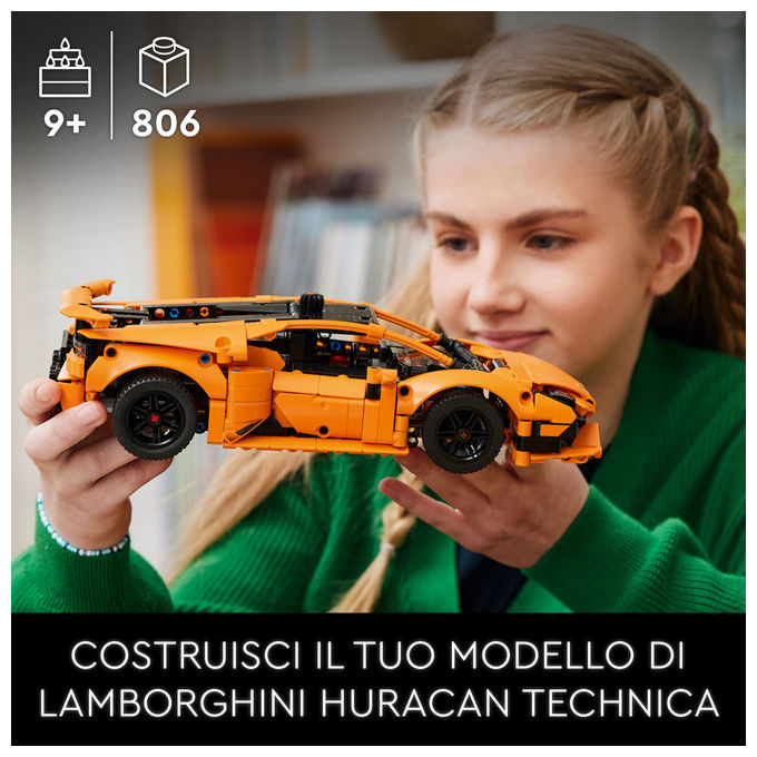 Lego, Lamborghini Huracán Tecnica Arancione, Set costruzioni, 806 pezzi